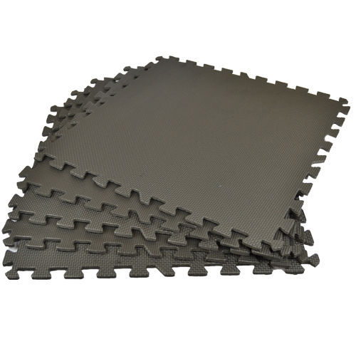 Black interlocking mat yoga - interlocking,