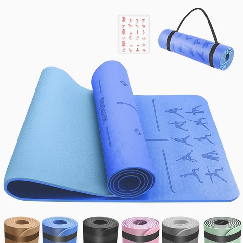 Yoga mat with - yoga, alignment